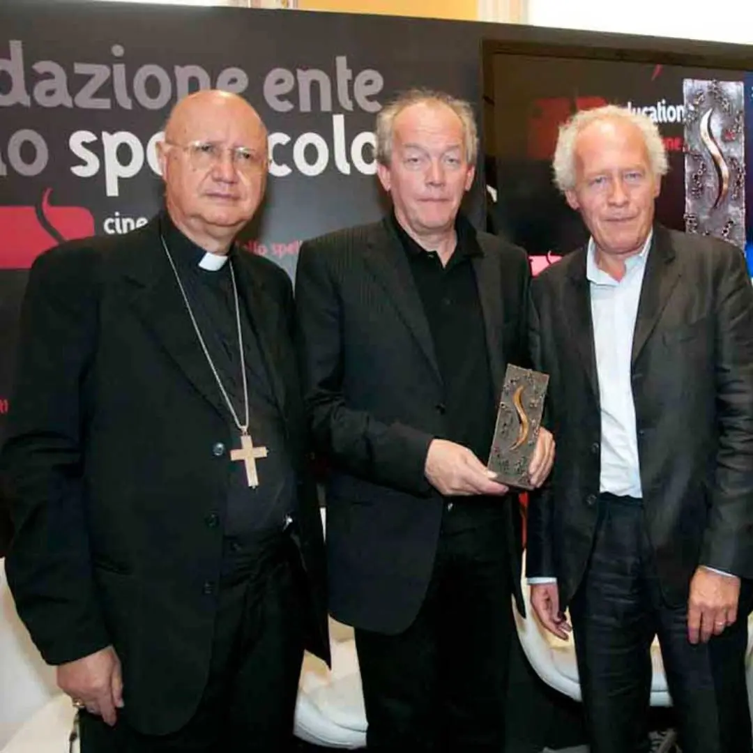 Jean-Pierre e Luc Dardenne con mons. Claudio Maria Celli