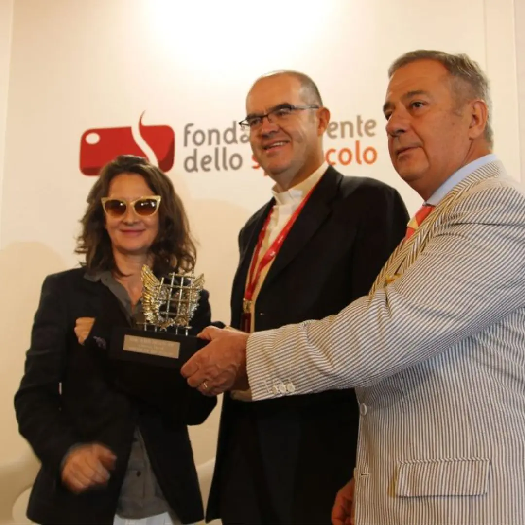 Lucrecia Martel, mons. Davide Milani (Presidente della Fondazione Ente dello Spettacolo) e Tomás Ferrari (Ambasciatore dell’Argentina in Italia)